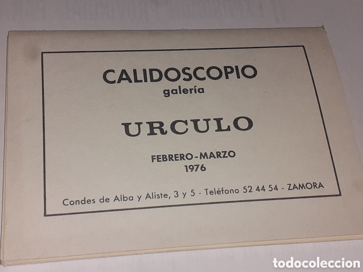 Arte: PRECIOSO CATALOGO DE URCULO. GALERIA CALIDOSCOPIO. ZAMORA. 1976. DESPLEGABLE.