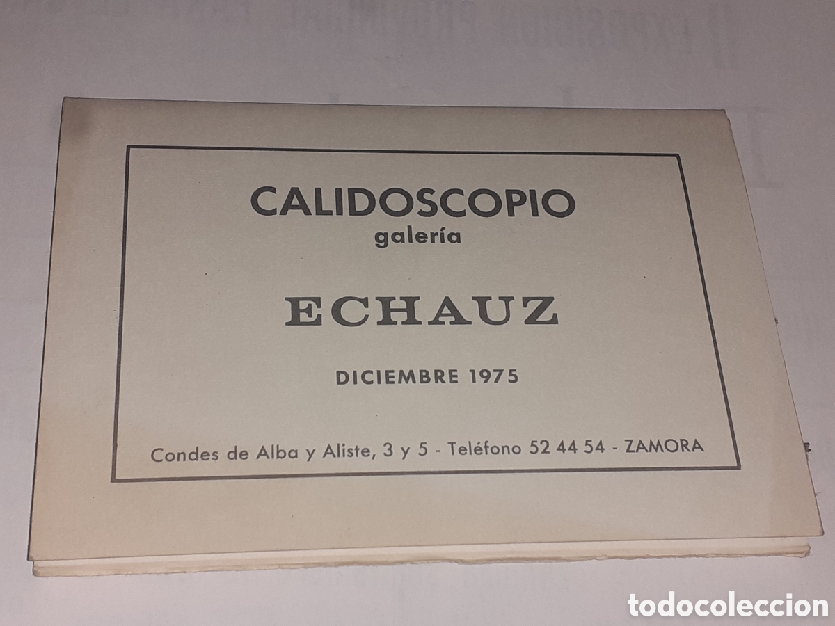 Arte: PRECIOSO CATALOGO PINTOR ECHAUZ. GALERIA CALIDOSCOPIO. ZAMORA 1975. DESPLEGABLE