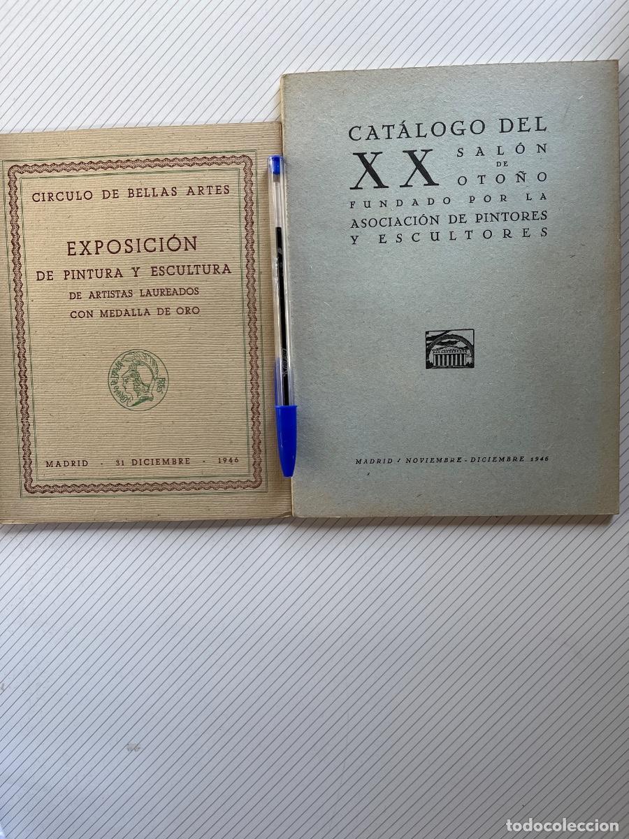 Arte: 2 cat&aacute;logos de 1946: C&iacute;rculo de Bellas Artes / XX Sal&oacute;n de Oto&ntilde;o