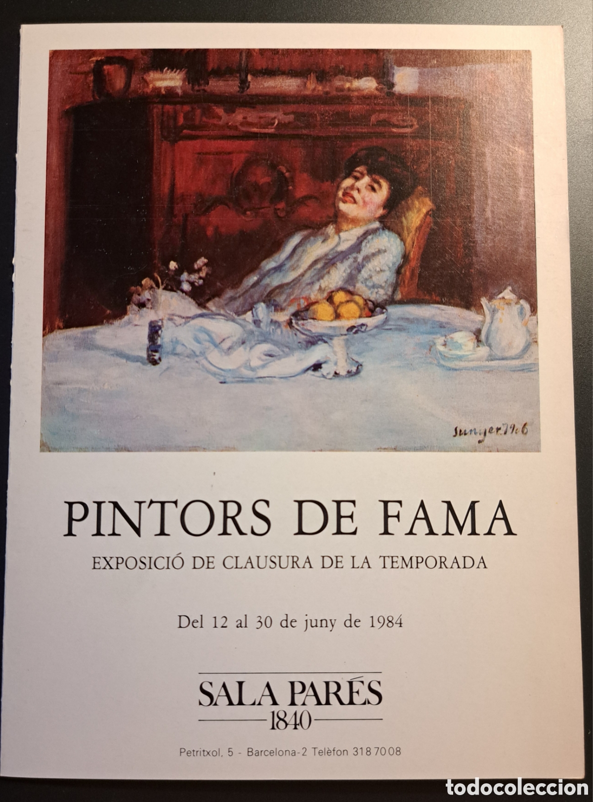 Arte: Cat&aacute;logo Tr&iacute;ptico Pintors de Fama - Sala Par&eacute;s 1984
