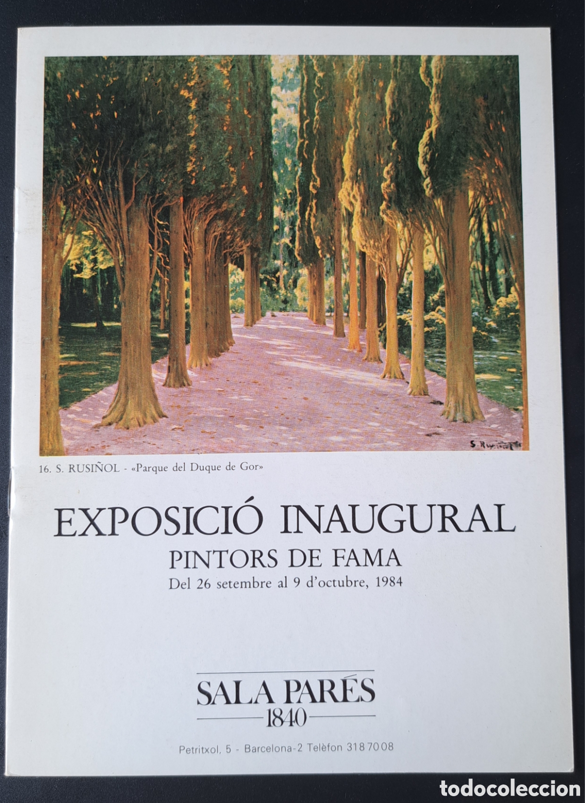 Arte: Cat&aacute;logo Pintors de fama - Sala Par&eacute;s 1984