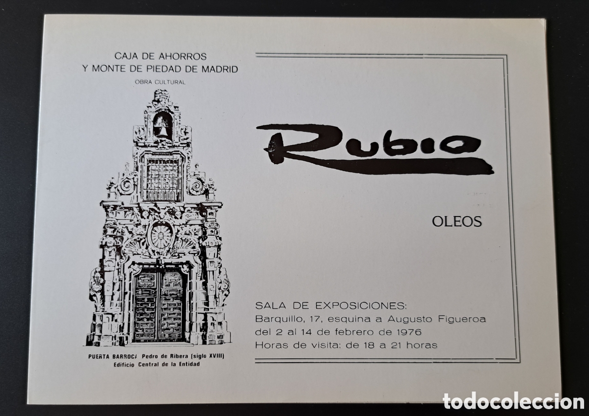 Arte: Cat&aacute;logo Vicente Delgado Rubio - Caja de Ahorros y monte de Piedad de Madrid 1976