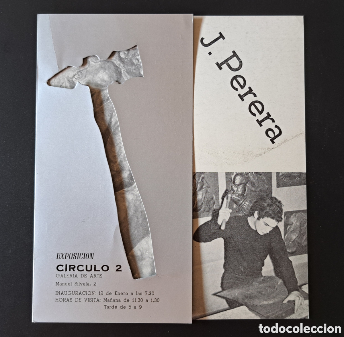 Arte: Cat&aacute;logo D&iacute;ptico Jos&eacute; Perera de Mato - Galer&iacute;a C&iacute;rculo 2 (Madrid) 1971 (?)