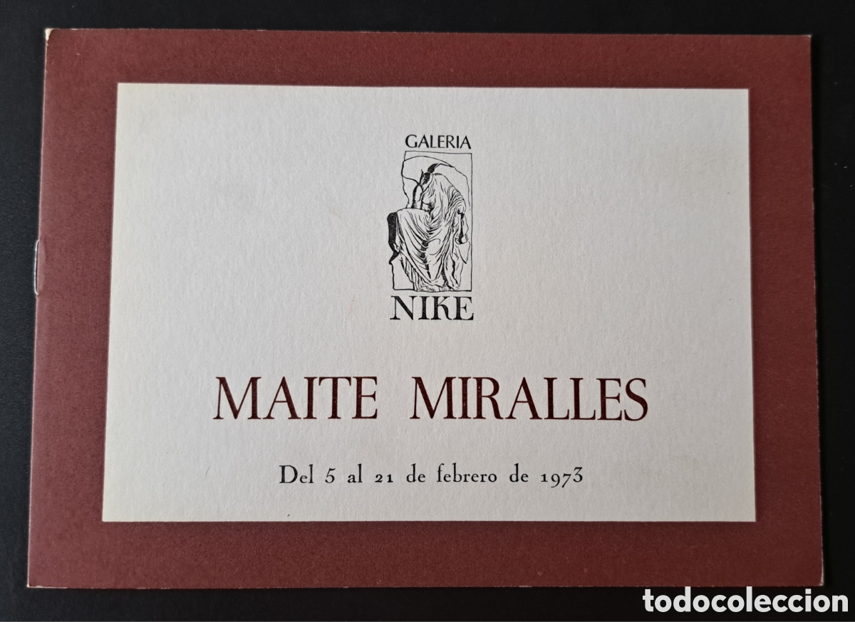 Arte: Cat&aacute;logo Maite Miralles - Galer&iacute;a Nike (Valencia) 1973