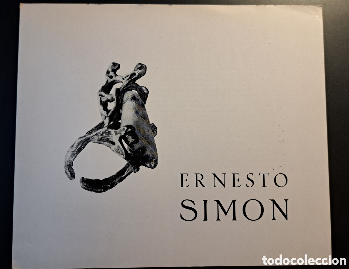 Arte: Cat&aacute;logo D&iacute;ptico (Esculturas y joyas) Ernesto Sim&oacute;n - Galer&iacute;a C&iacute;rculo 2 (Madrid) 1975