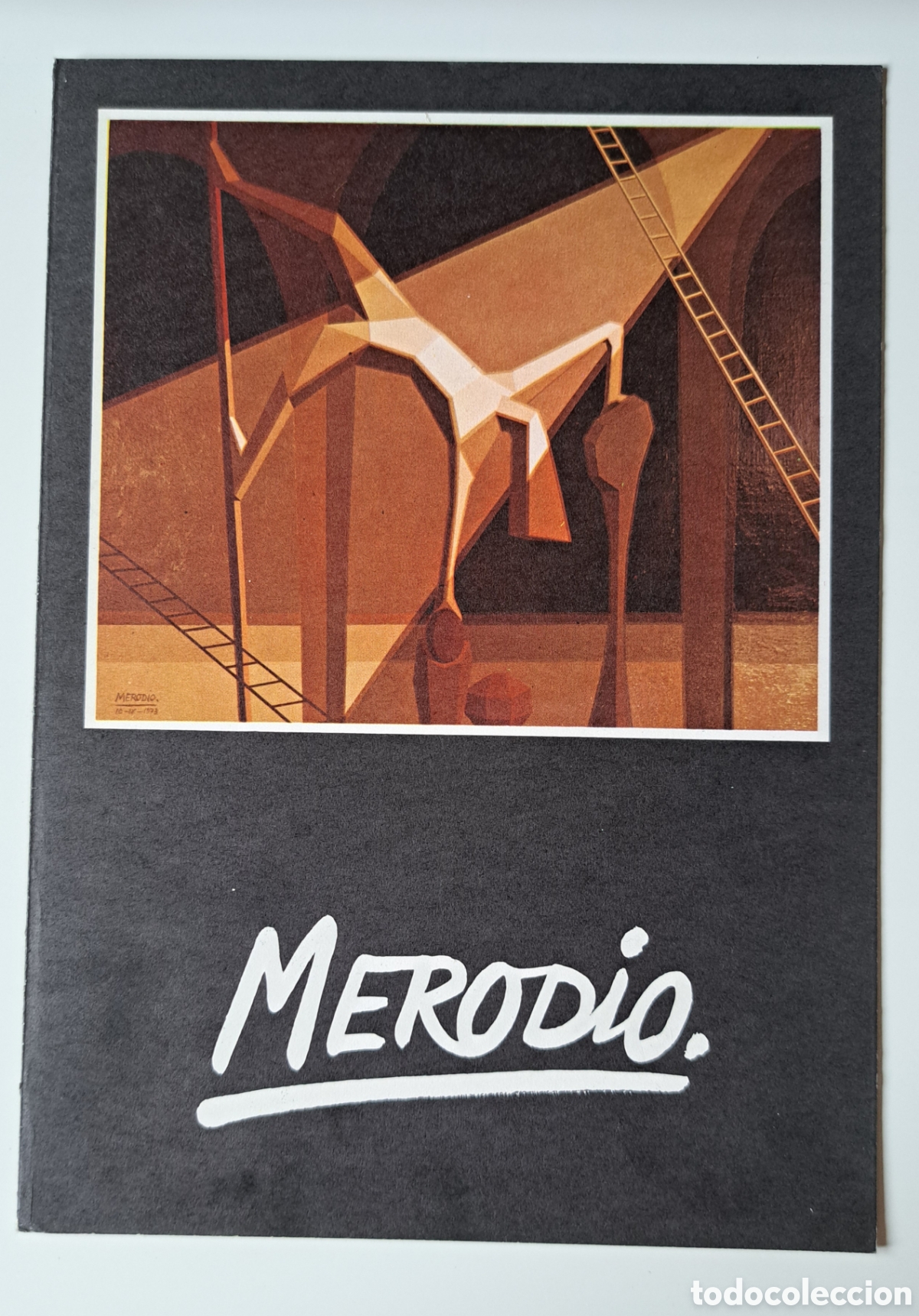 Arte: Cat&aacute;logo D&iacute;ptico Carlos Merodio - Galer&iacute;a Macarr&oacute;n (Madrid) 1974