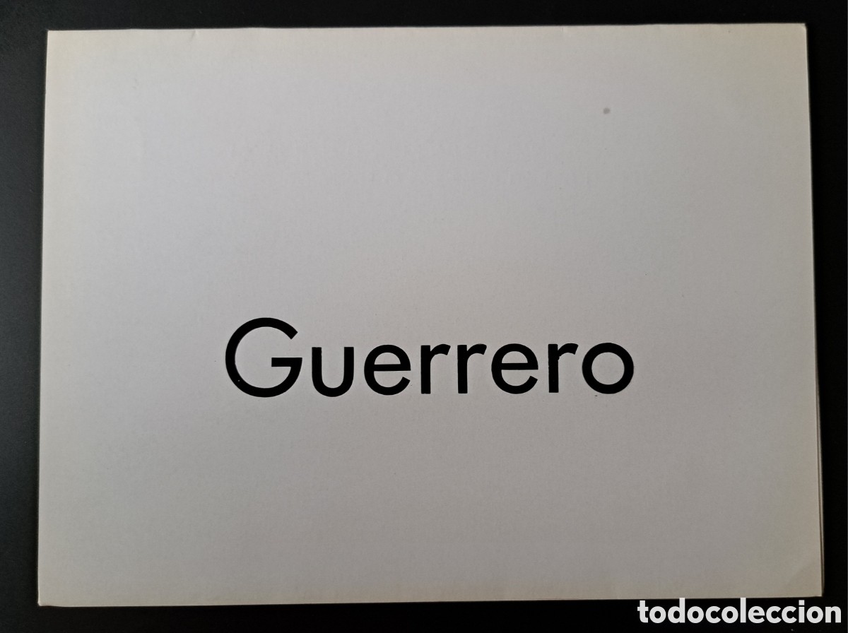 Arte: Cat&aacute;logo Tr&iacute;ptico Luis Guerrero Montalb&aacute;n - Galer&iacute;a Ovidio (Madrid) 1975