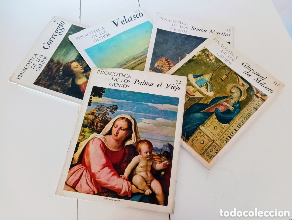 Art: 4 ejemplares de Pinacoteca de los genios: VELASCO, SIM&Oacute;N MARTINI, CORREGGIO, GIOVANNI DA MILANO.