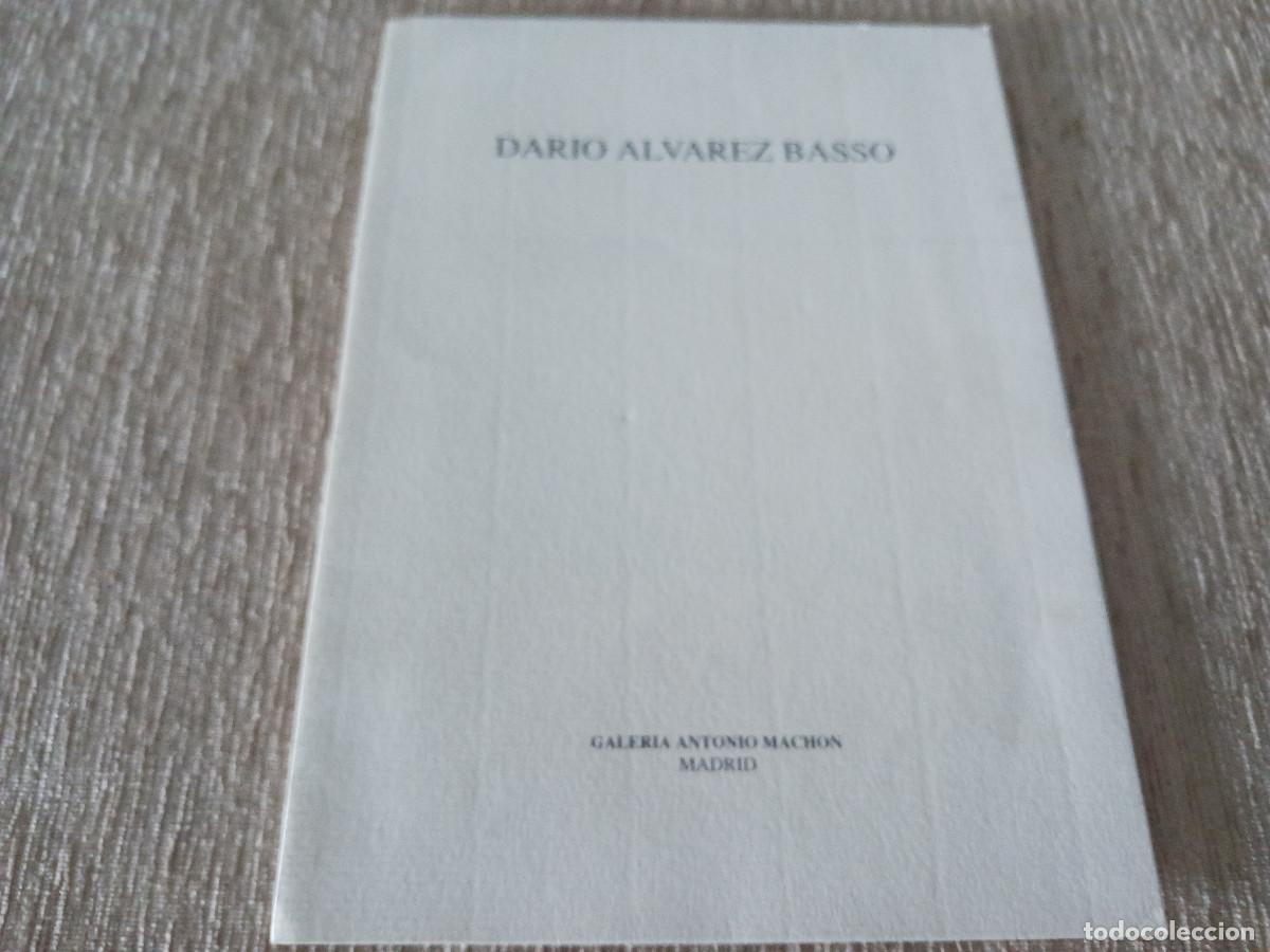 Arte: diptico, invitacion exposicion de dario alvarez basso, galeria antonio machon, madrid