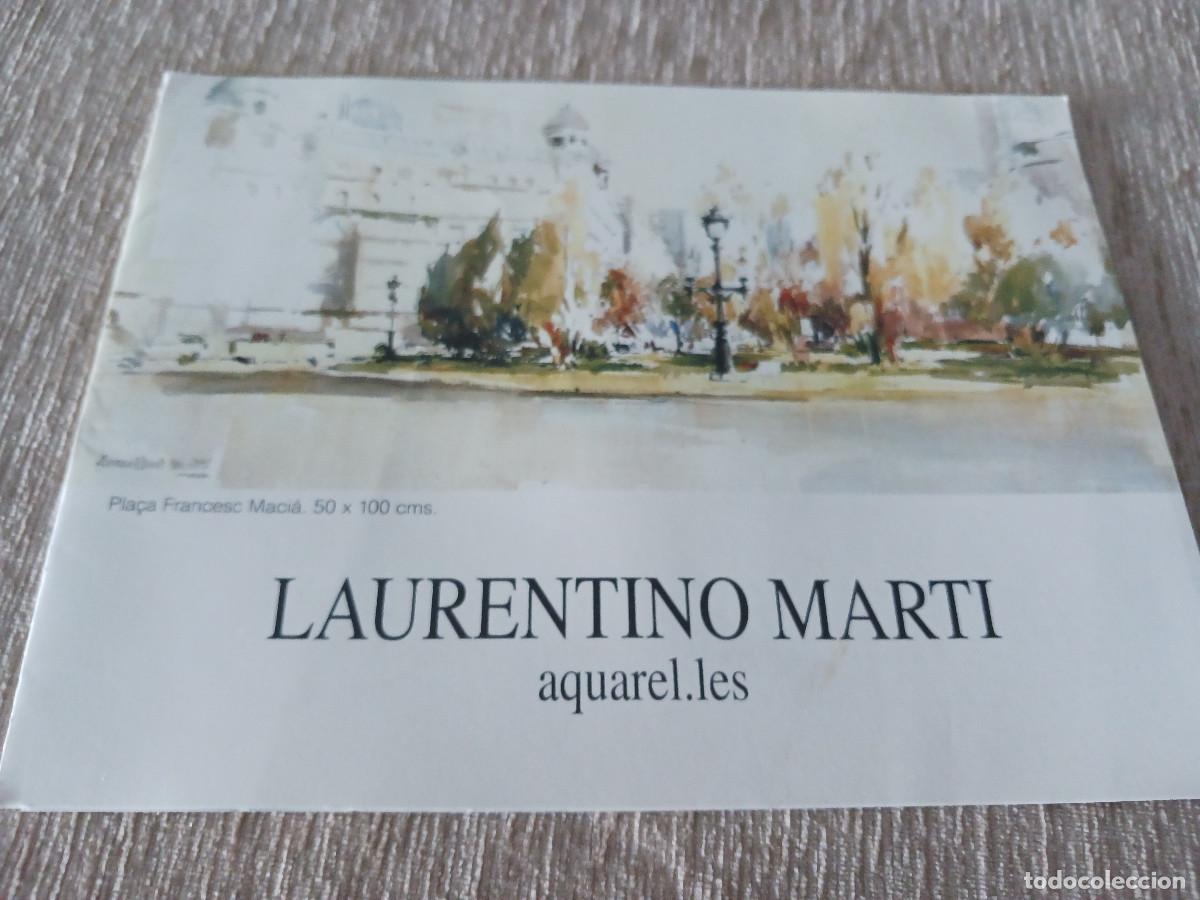 Arte: triptico, acuarelas de laurentino marti, galeria MAR, grup escola, barcelona 1995