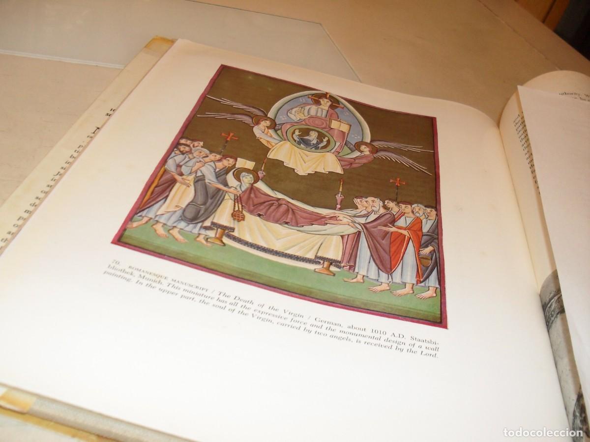 Arte: BELLA LAMINA:PAGINA INICIAL GOSPEL OF ST LUKE,1000 AD,DEL LIBRO PICTURE HISTORY OF PAINTING,1963
