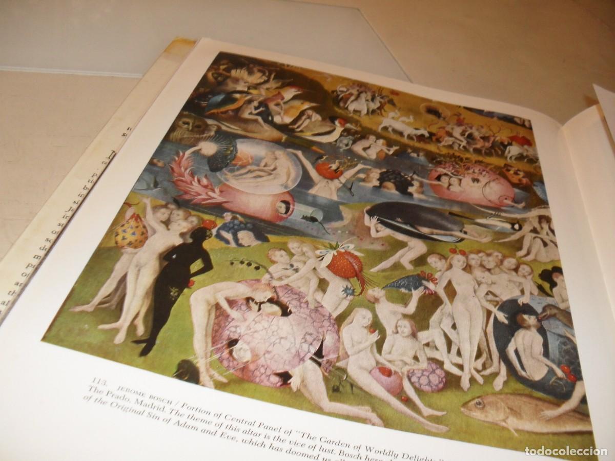 Arte: BELLA LAMINA:EL JARDIN DE LAS DELICIAS,DE JERONIMUS BOSCH,DEL LIBRO PICTURE HISTORY OF PAINTING,1963