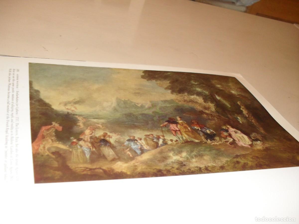 Arte: BELLA LAMINA:EMBARKATION FOR CHYTERA,DE A.WATTEAU,DEL LIBRO PICTURE HISTORY OF PAINTING,1963