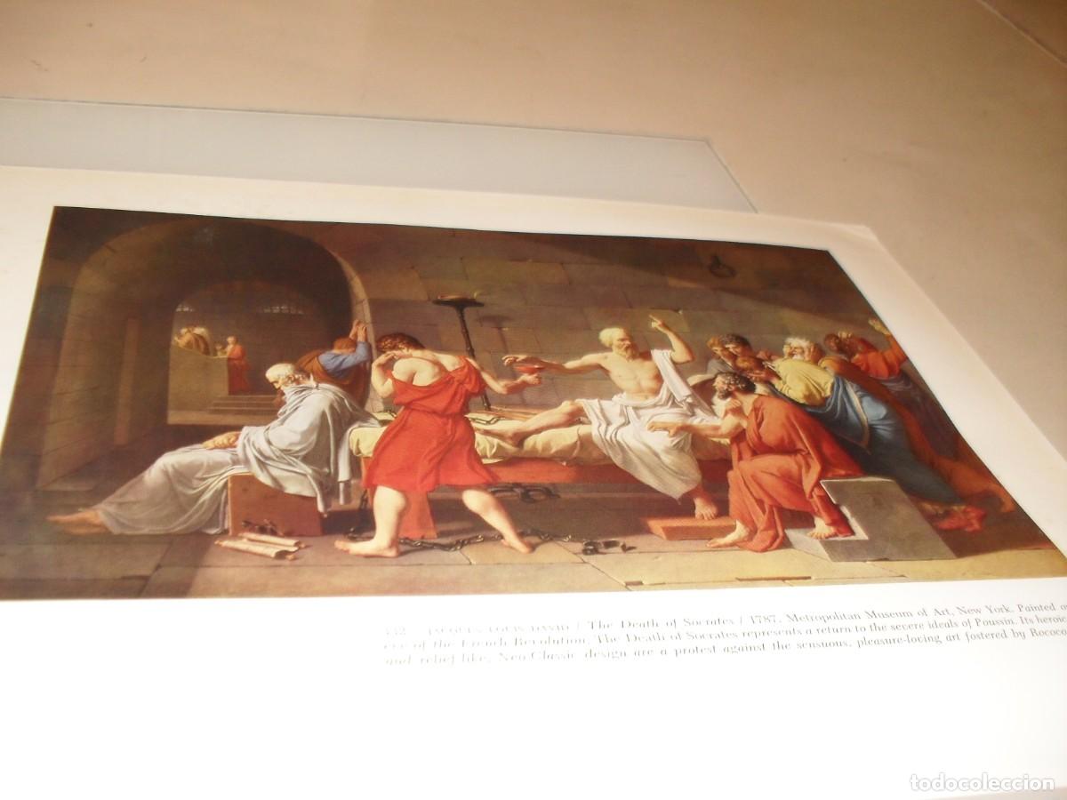 Arte: BELLA LAMINA:LA MUERTE DE SOCRATES,DE J.L.DAVID,DEL LIBRO PICTURE HISTORY OF PAINTING,1963