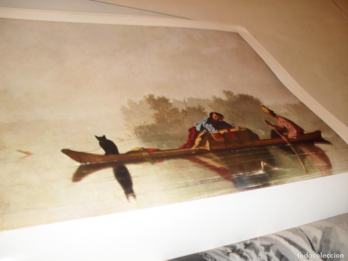 Arte: BELLA LAMINA:FUR TRADES ON THE MISSOURI,DE G.C.BINGHAN,DEL LIBRO PICTURE HISTORY OF PAINTING,1963