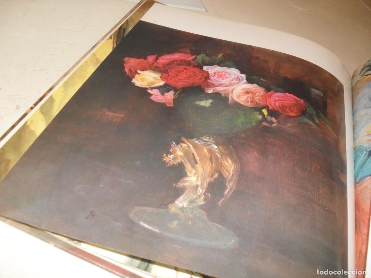 Arte: (REPRODUCCION)BELLA LAMINA DOBLE,ROSAS/VIEJO CON UN CIGARRILLO,SOROLLA.1900.SARPE,1979