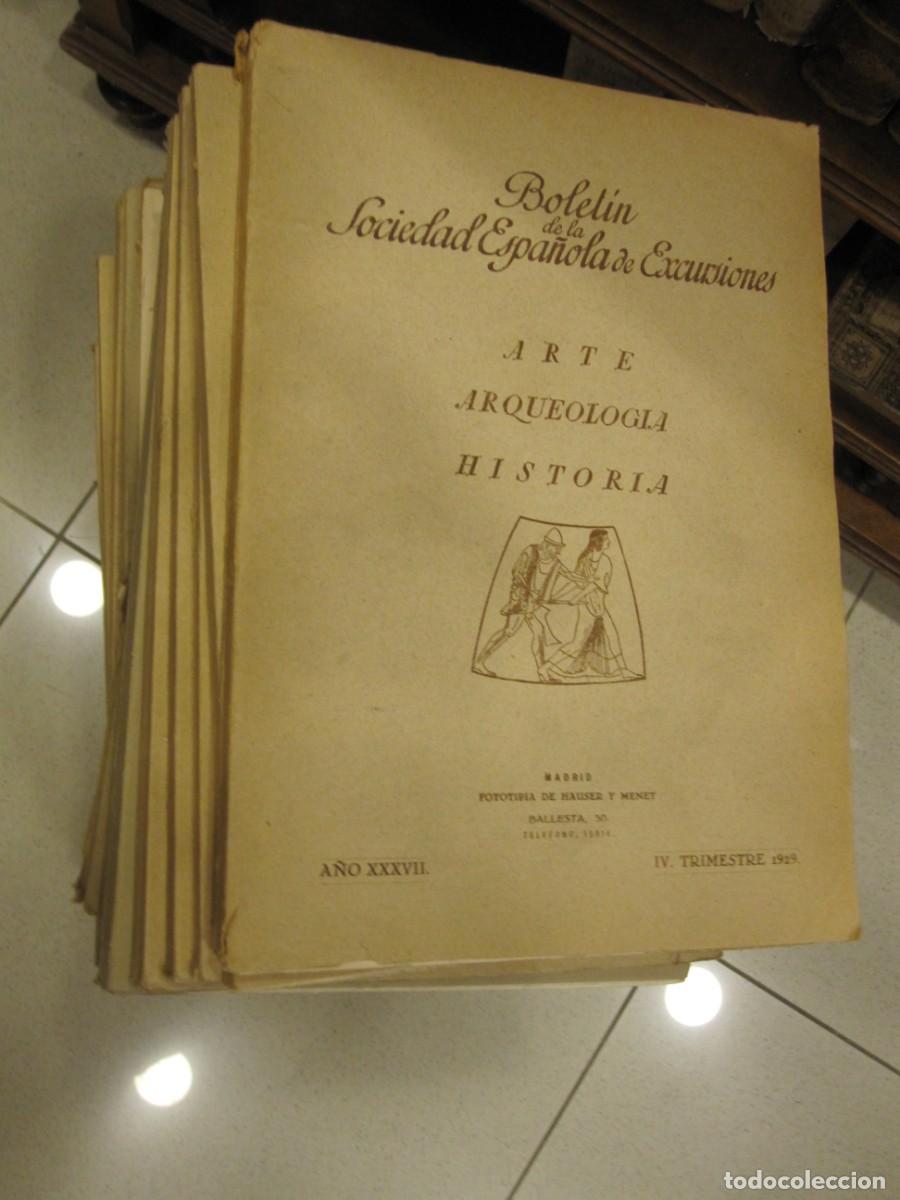 Arte: BOLETIN DE LA SOCIEDAD ESPA&Ntilde;OLA DE ESCURSIONES 1929-1952. 38 NUMEROS EN TOTAL (NO COMPLETO)