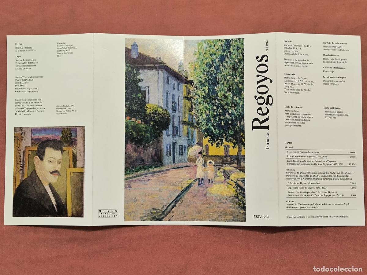 Arte: Folleto Exposici&oacute;n Dar&iacute;o de Regoyos &ndash; Cat&aacute;logo Desplegable de Arte Pintura