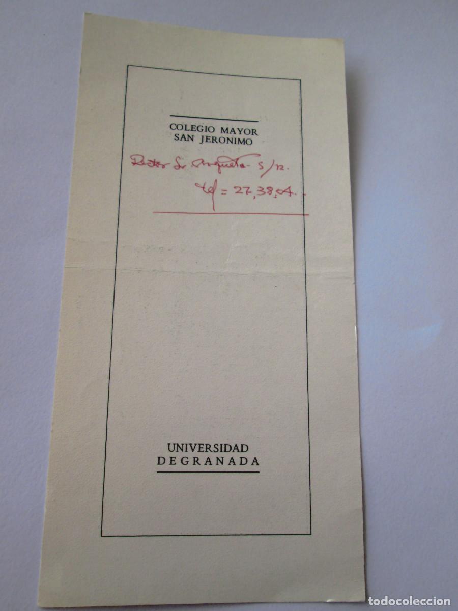 Arte: INVITACION EXPOSICION JOSE LUIS CABRERA - COLEGIO MAYOR SAN JERONIMO - UNIVERSIDAD DE GRANADA - 1975