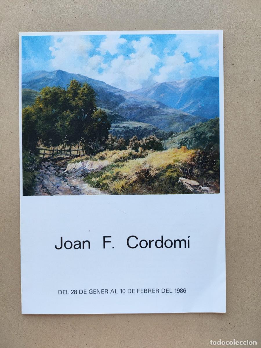 Arte: Joan F. Cordom&iacute; d&iacute;ptico exposici&oacute;n 1986 en Sala Bertran de Barcelona
