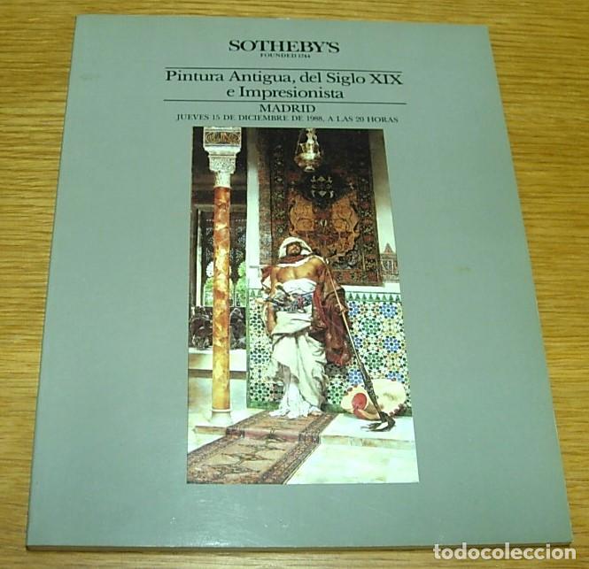 Arte: Cat&aacute;logo de Arte SOTHEBY'S PINTURA ANTIGUA DEL SIGLO XIX e IMPRESIONISTA 1988 + Lista de precios