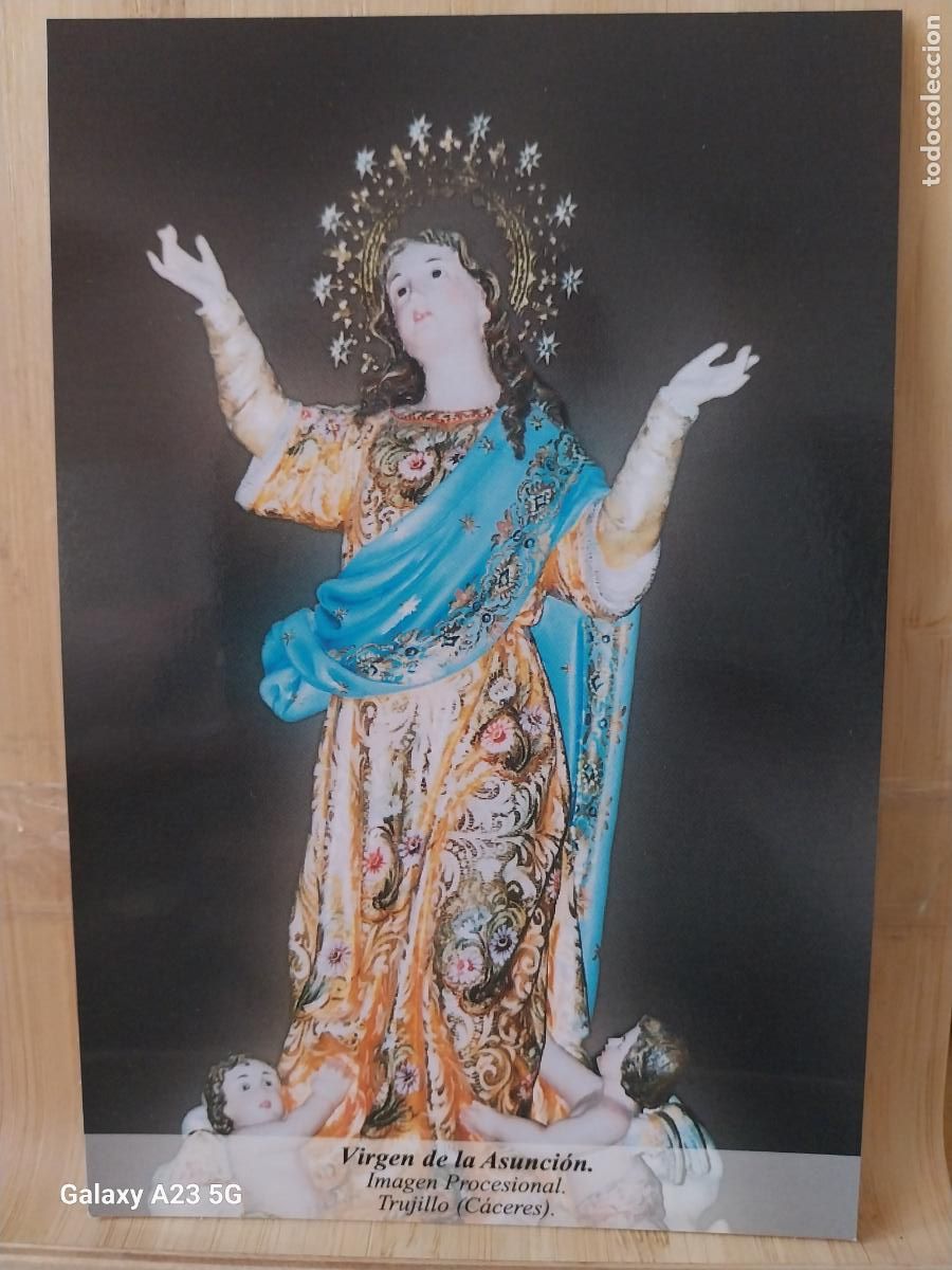 Arte: TRUJILLO VIRGEN NTRA SRA ASUNCION CACERES TARJETA DORSO BLANCO TAMA&Ntilde;O POSTAL