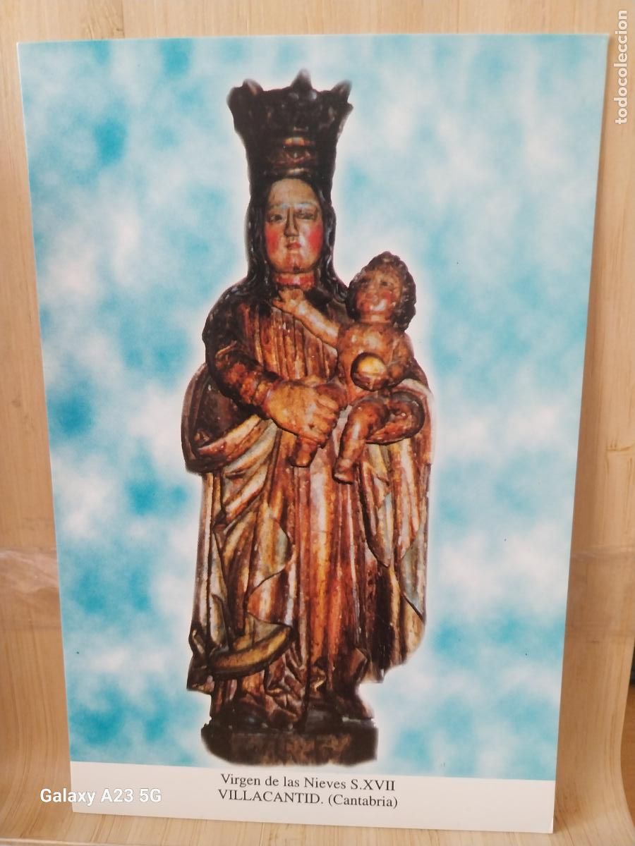 Arte: VILLACANTID VIRGEN NTRA SRA DE LAS NIEVES CANTABRIA -. TARJETA DORSO BLANCO TAMA&Ntilde;O POSTAL