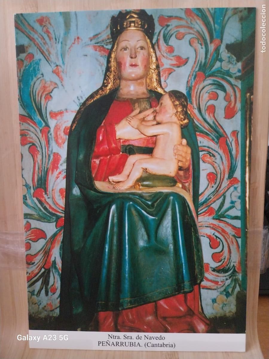 Arte: PE&Ntilde;ARRUBIA VIRGEN NTRA SRA DE NAVEDO CANTABRIA TARJETA DORSO BLANCO TAMA&Ntilde;O POSTAL