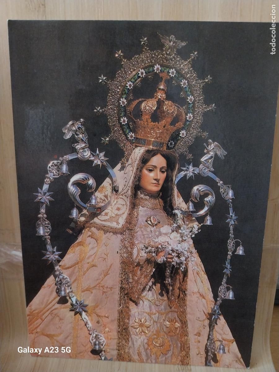 Arte: CARRI&Oacute;N DE CALATRAVA VIRGEN NTRA SRA ENCARNACION CIUDAD REAL DORSO HIMNO TAMA&Ntilde;O POSTAL