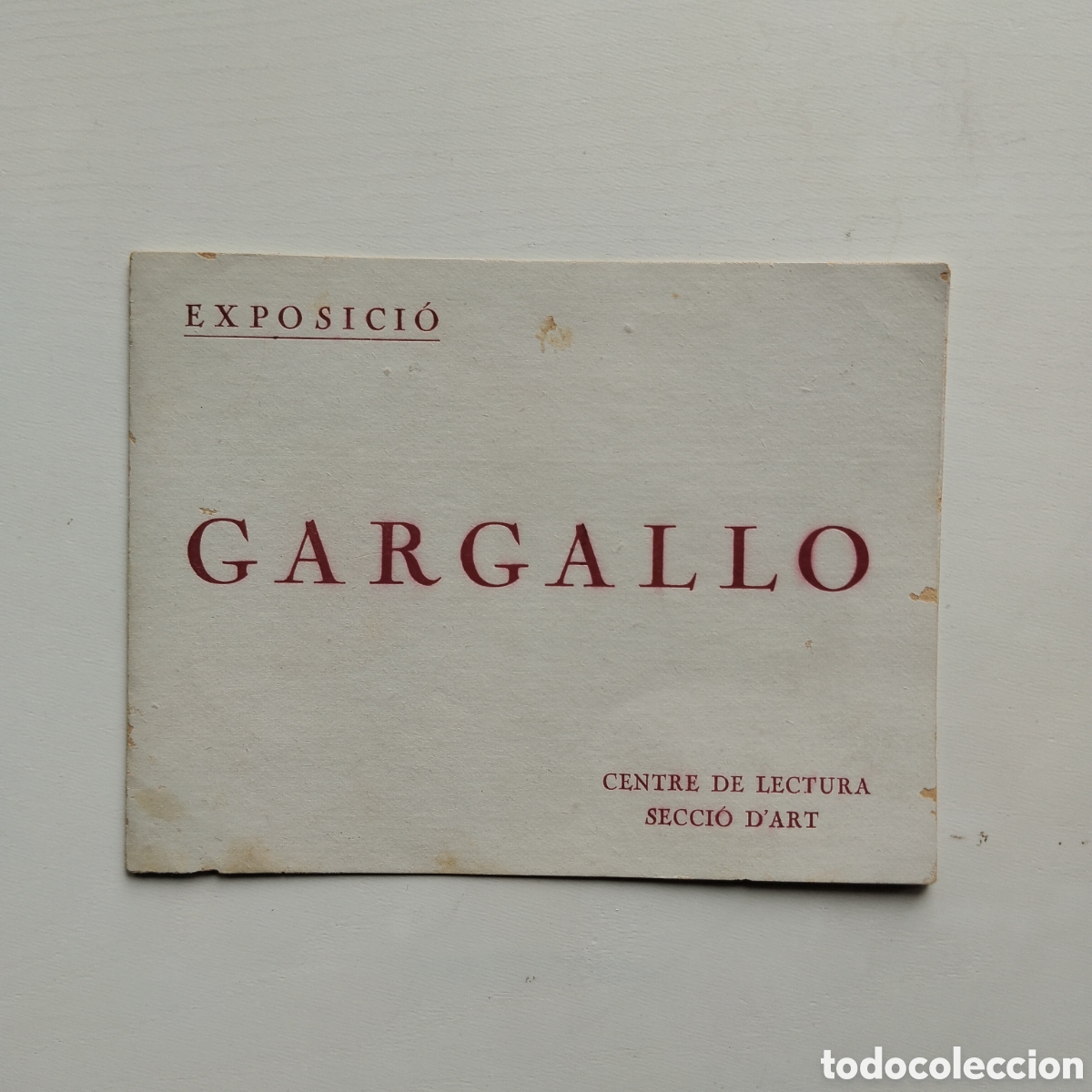 Arte: 1934 ULT&Iacute;MA EXPOSICI&Oacute; DE PAU GARGALLO PABLO REUS CENTRE DE LECTURA SECCI&Oacute; D'ART