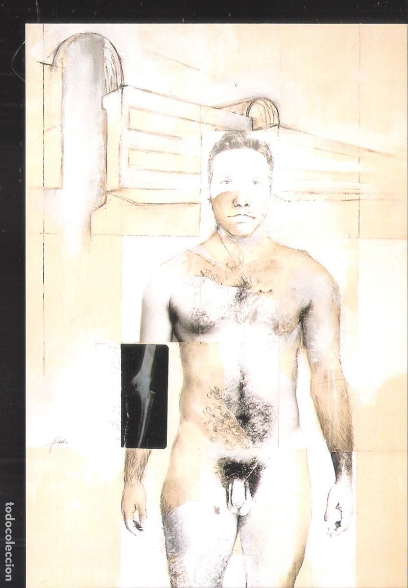 Arte: Oscar L&oacute;pez Moreno. Muestra de Arte Joven. Gobierno de Arag&oacute;n. Tarjeta. 15,5 x 10,5 cm.