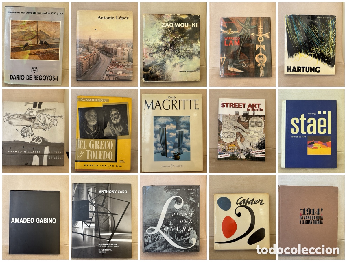Art: LOTE 15 LIBROS DE ARTE &ndash; Millares, Lam, Zao Wou-Ki, Magritte, Caro, Hartung, Sta&euml;l&hellip;