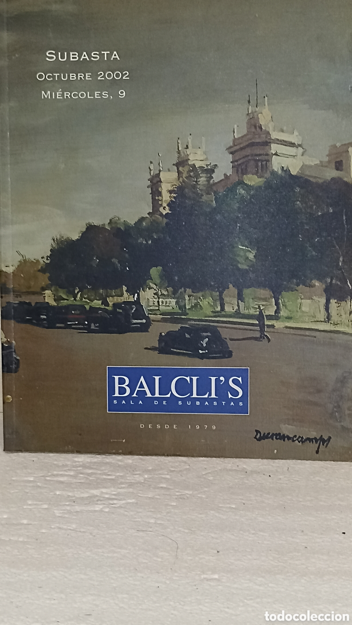 Arte: Cat&aacute;logo de Subasta Balcli&rsquo;s - Octubre 2002 (Pintura, Armas Antiguas, Joyer&iacute;a)