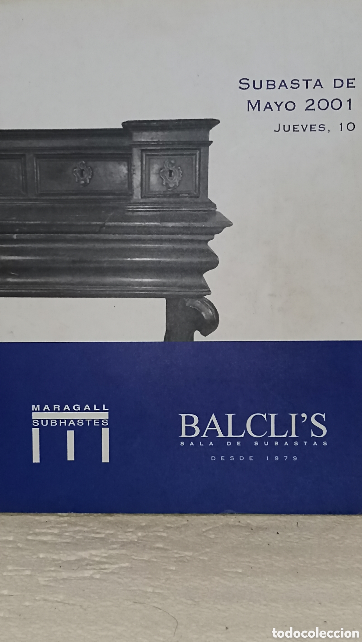 Arte: Cat&aacute;logo Original Subasta Balclis & Maragall - Mayo 2001 (Arte, Pintura, Joyas y Antig&uuml;edades)