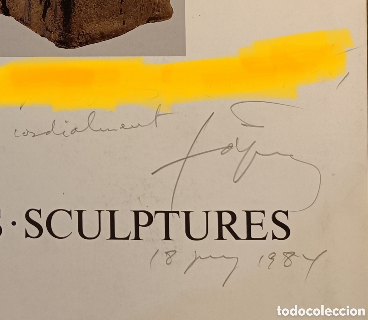 Arte: T&agrave;pies. Cat&aacute;logo con dedicatoria aut&oacute;grafa. Maeght Lelong, 1984.