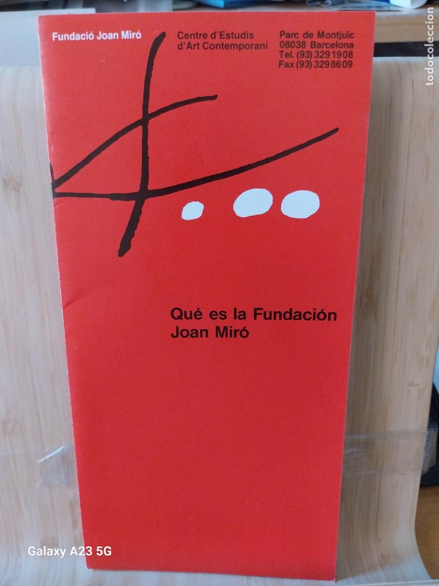 Arte: JOAN MIRO FUNDACION A&Ntilde;O 1989 FOLLETO 21X10.5CMS PLEGADO
