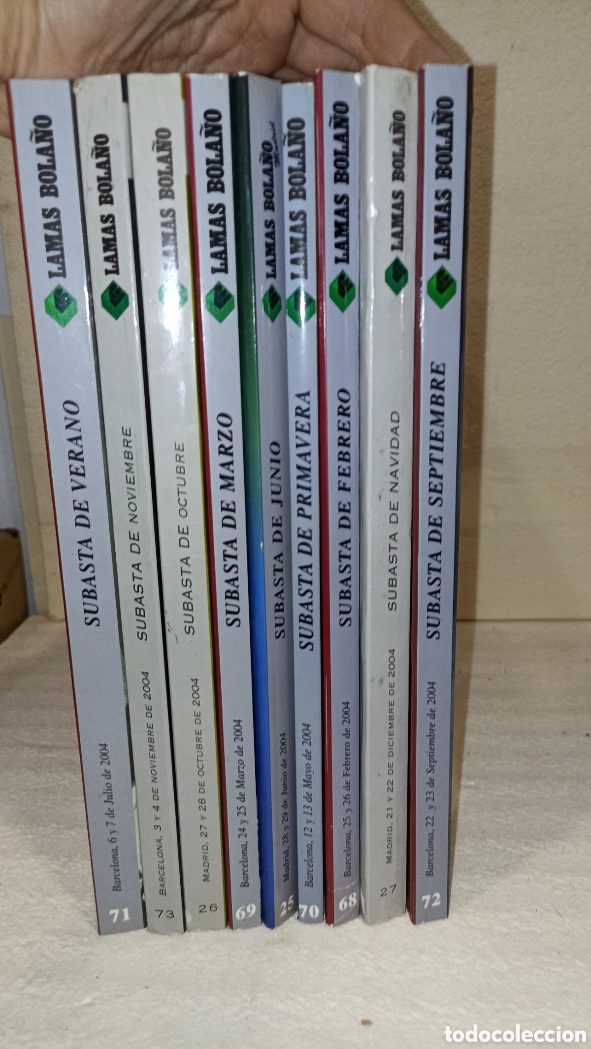 Arte: Lote de 9 Cat&aacute;logos Subasta Lamas Bola&ntilde;o 2004 (Barcelona y Madrid) - Arte y Antig&uuml;edades