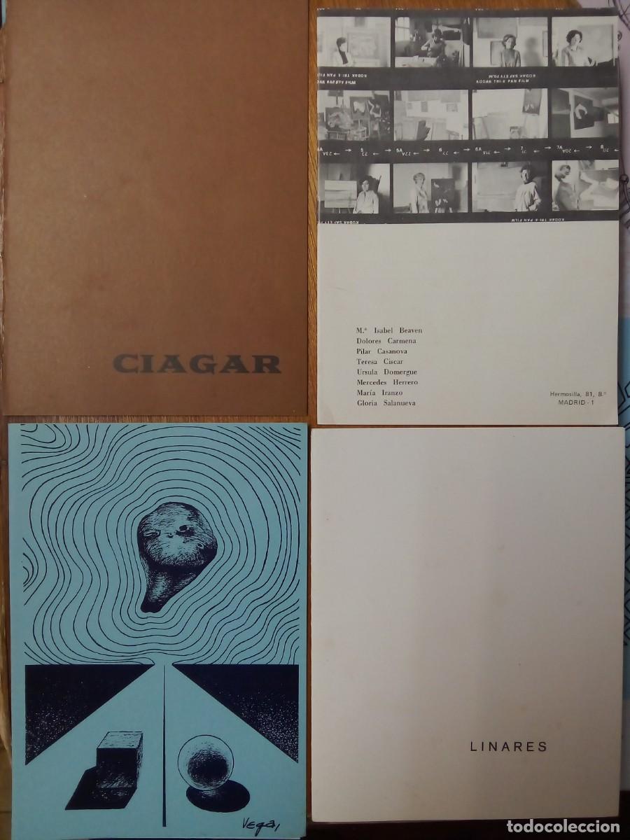 Arte: CUATRO FOLLETOS SALA DE ARTE VINCENT DE GIJON, CIAGAR, LINARES, VEGA, 1976 1978
