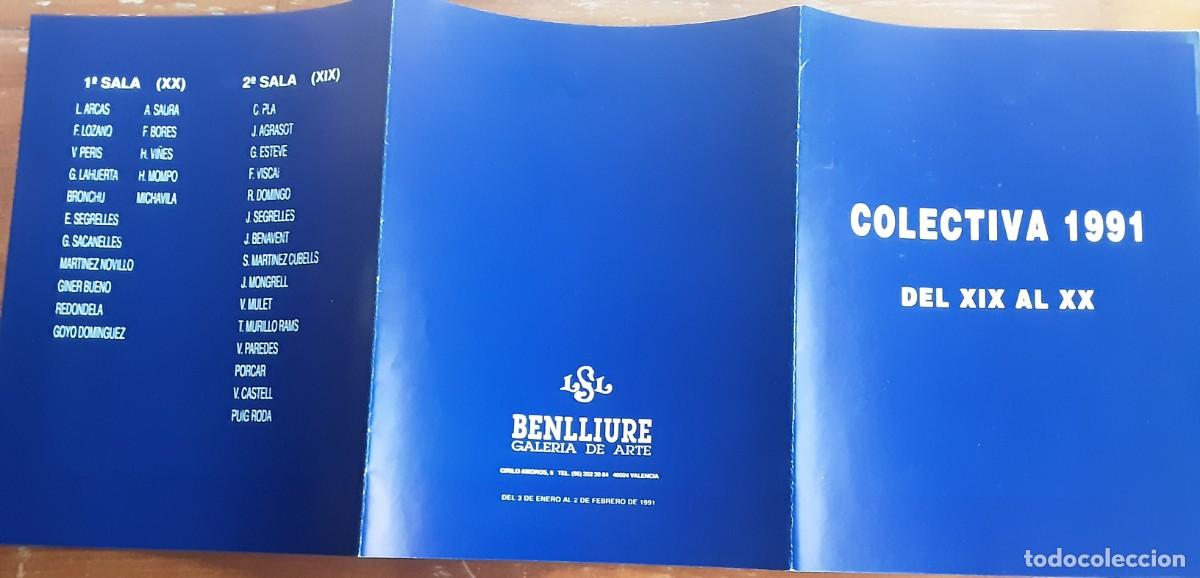 Arte: CAT&Aacute;LOGO DE EXPOSICI&Oacute;N COLECTIVA, GALER&Iacute;A BENLLIURE VALENCIA A&Ntilde;O 1991.