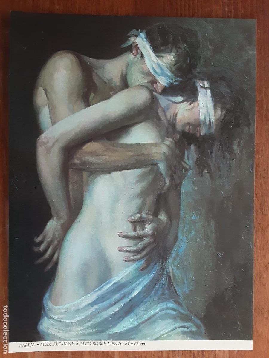 Arte: Tarjet&oacute;n anunciador exposici&oacute;n de Alex Alemany, Valencia Galer&iacute;a Artis noviembre 1984