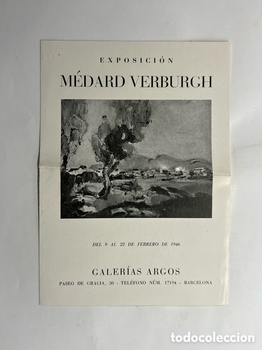 Arte: M&Eacute;DARD VERBURGH. Pintor Belga Impresionista. GALERIAS ARGOS, BARCELONA (a.1946)