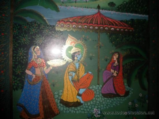 Arte: LITOGRAFIA DE KRISHNA ENMARCADA - Foto 1