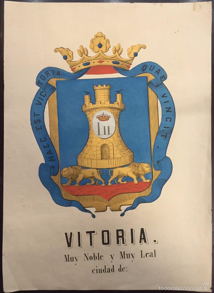 Arte: ESCUDO DE LA CIUDAD DE VITORIA - Foto 1
