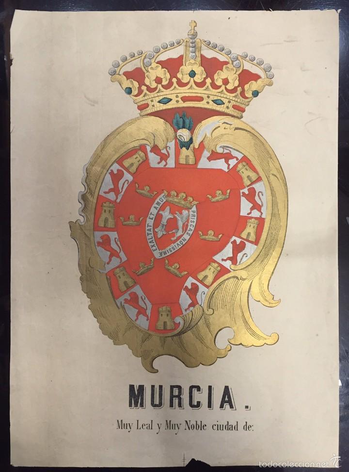 Arte: ESCUDO DE LA CIUDAD DE MURCIA - Foto 1