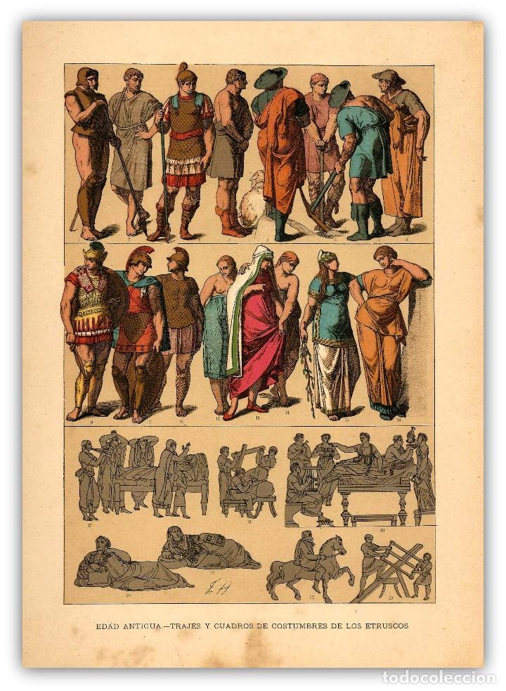 Cultura Etrusca Italia Pre Romana Moda Y Costu Buy Chromolithographs At Todocoleccion