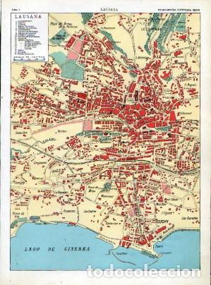 Arte: CROMOLITOGRAFIA PLANO DE LAUSANA (SUIZA). ENCICLOPEDIA SEGUI. 1905 - G-PLANOS-061