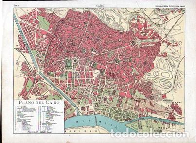 Arte: CROMOLITOGRAFIA PLANO DE EL CAIRO (EGIPTO). ENCICLOPEDIA SEGUI. 1905 - G-PLANOS-083 ,4
