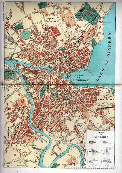 Arte: CROMOLITOGRAFIA PLANO DE GINEBRA (SUIZA). ENCICLOPEDIA SEGUI. 1905 - G-PLANOS-089