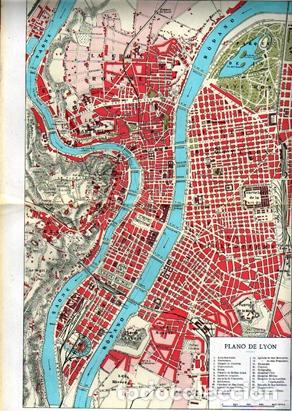 Arte: CROMOLITOGRAFIA PLANO DE LYON (FRANCIA). ENCICLOPEDIA SEGUI. 1905 - G-PLANOS-092