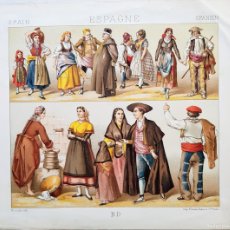 Arte: CROMOLITOGRAFÍA DE TRAJES DE ESPAÑA. 1860.